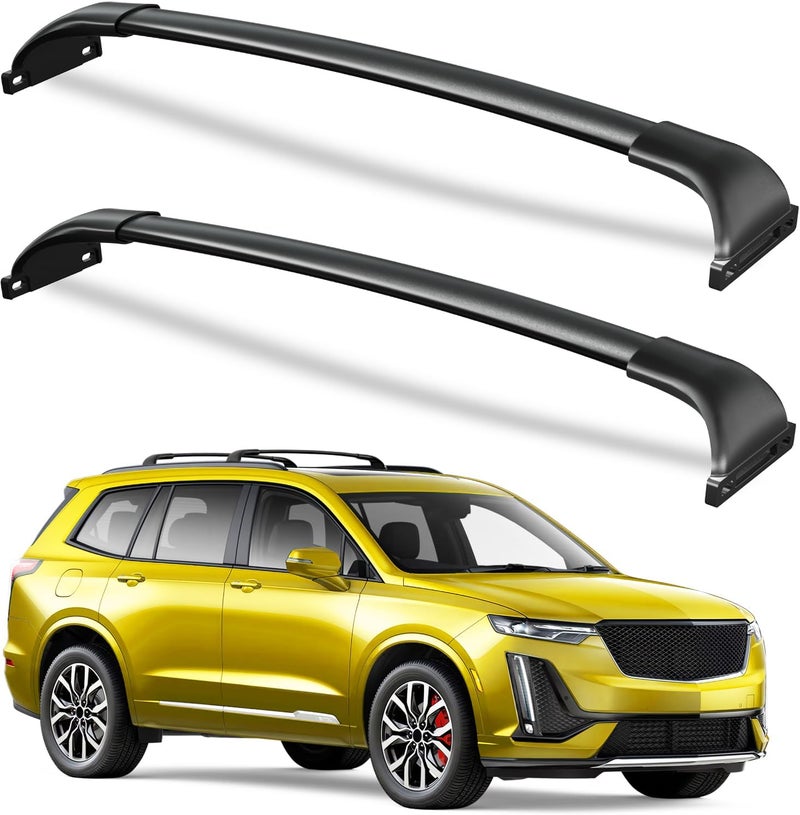 wonderdriver Roof Rack Cross Bars 220lbs Compatible with Cadillac XT6 2020-2025,Heavy Duty All-Metal Aluminum Roof Rails Crossbars Cargo Canoe Black Rooftop Cargo Carrier Luggage. - Image 1